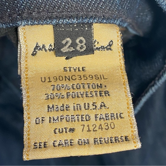 7 For All Mankind TALL Jeans Dark Wash Denim Straight Leg USA Made Women’s Sz 28 - Picture 2 of 15